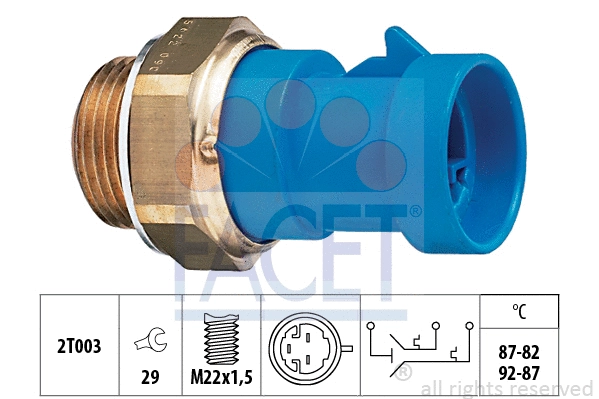 Temperature Switch, radiator fan (7.5622)