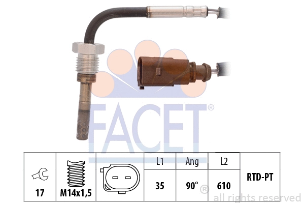 Sensor, exhaust gas temperature (22.0067)