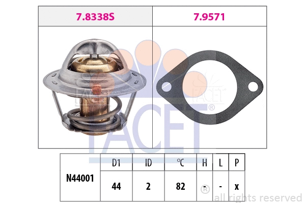 Thermostat, coolant (7.8338)