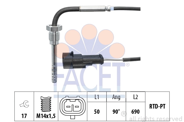Sensor, exhaust gas temperature (22.0367)