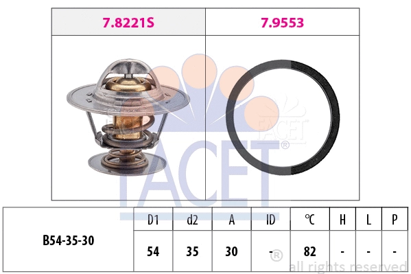 Thermostat, coolant (7.8221)