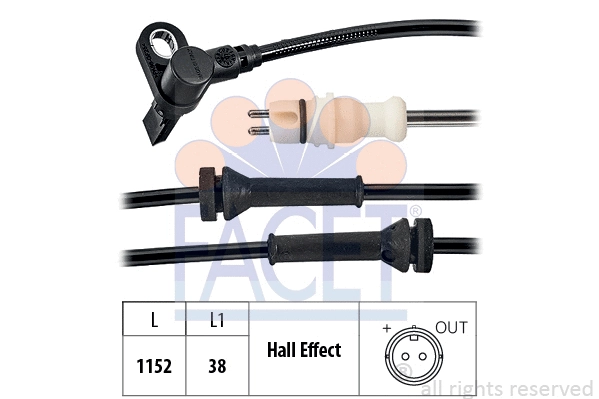 Sensor, wheel speed (21.0198)