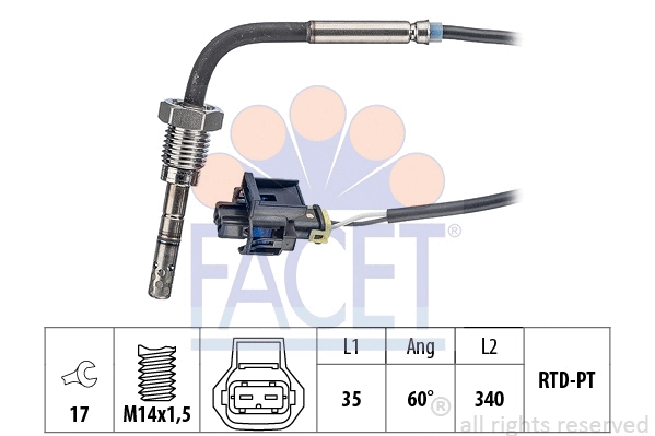 Sensor, exhaust gas temperature (22.0196)