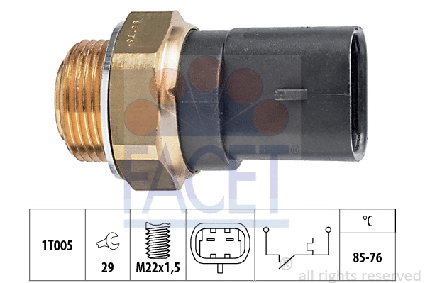 Temperature Switch, radiator fan (7.5287)