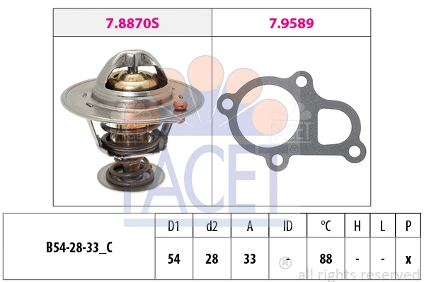 Thermostat, coolant (7.8870)