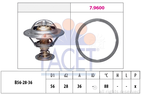 Thermostat, coolant (7.8948)