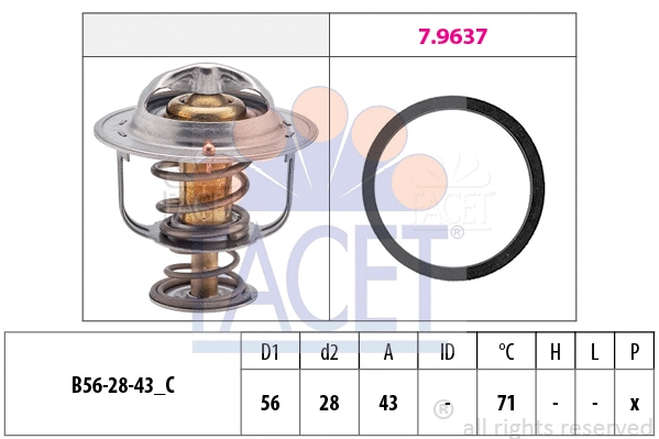 Thermostat, coolant (7.8650)