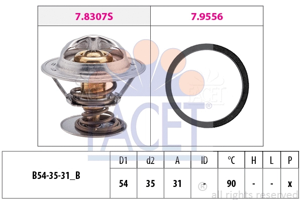 Thermostat, coolant (7.8307)