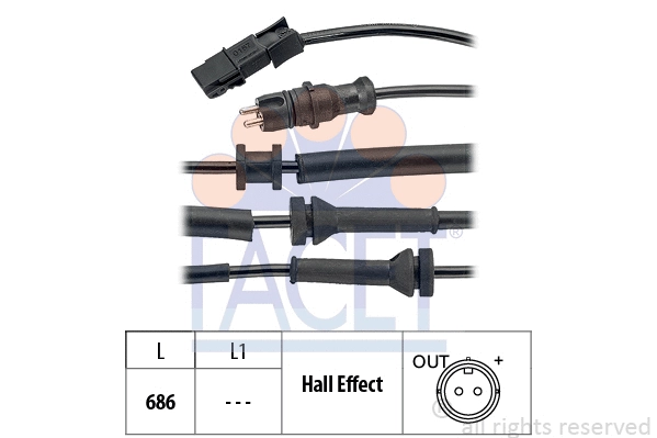 Sensor, wheel speed (21.0157)