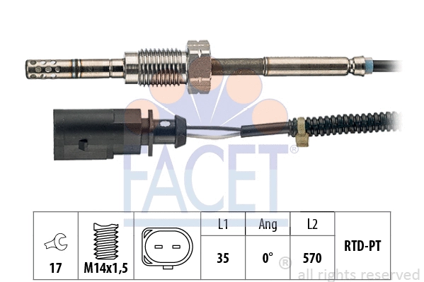 Sensor, exhaust gas temperature (22.0062)