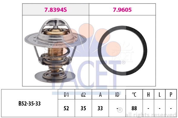 Thermostat, coolant (7.8483)