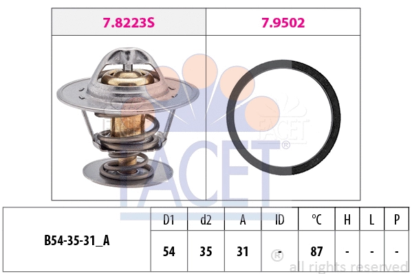 Thermostat, coolant (7.8278)