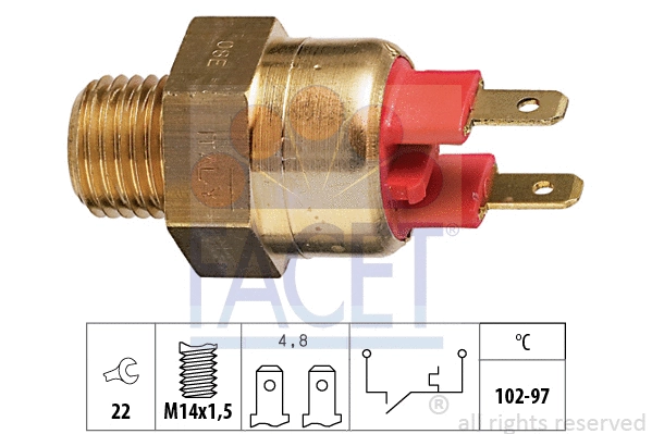 Temperature Switch, radiator fan (7.5063)