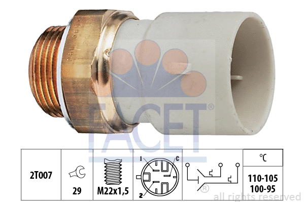 Temperature Switch, radiator fan (7.5689)