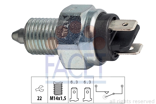 Switch, reverse light (7.6001)