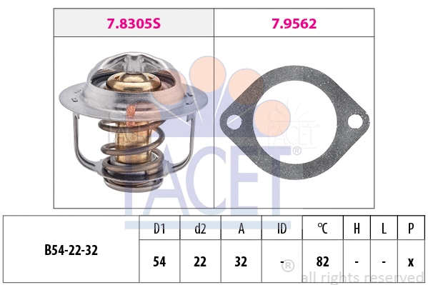 Thermostat, coolant (7.8306)