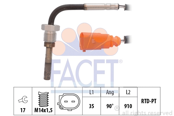 Sensor, exhaust gas temperature (22.0035)