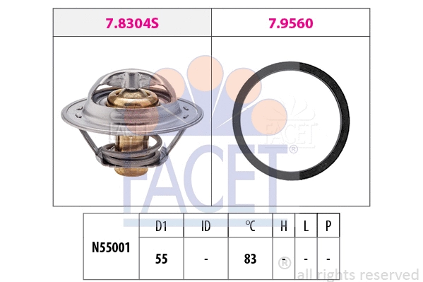 Thermostat, coolant (7.8304)