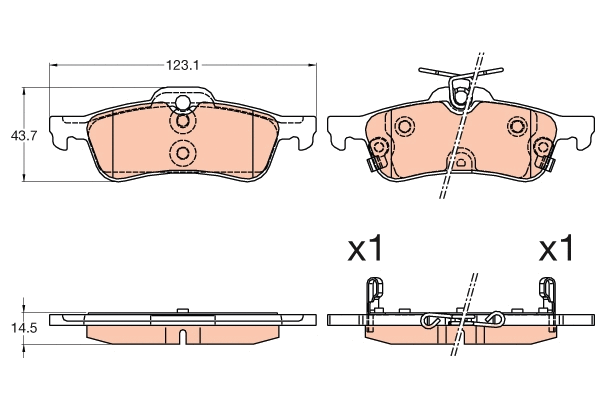 Brake Pad Set, disc brake (GDB3588)