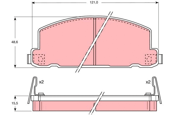 Brake Pad Set, disc brake (GDB749)