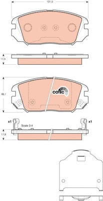 Brake Pad Set, disc brake (GDB3409)