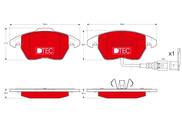 Brake Pad Set, disc brake (GDB1550DTE)