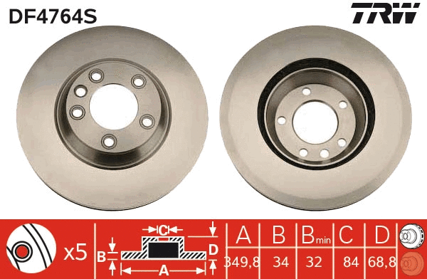 Brake Disc (DF4764S)