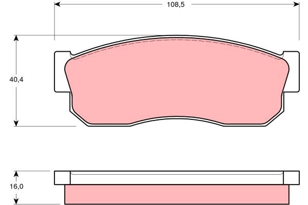 Brake Pad Set, disc brake (GDB288DT)