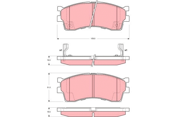 Brake Pad Set, disc brake (GDB3245)