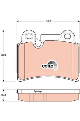 Brake Pad Set, disc brake (GDB1722)