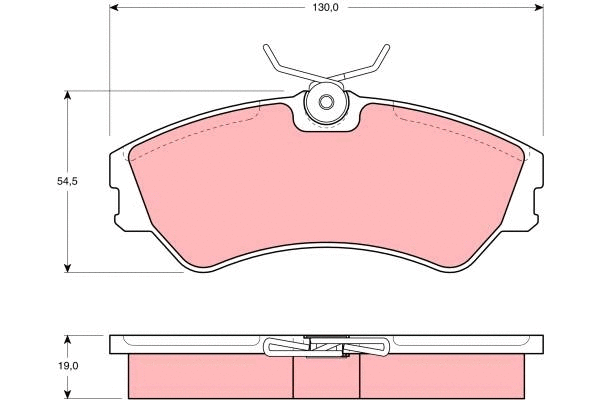 Brake Pad Set, disc brake (GDB862)