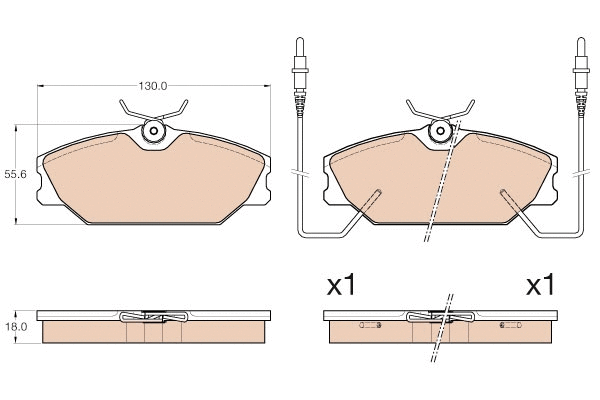 Brake Pad Set, disc brake (GDB2012)