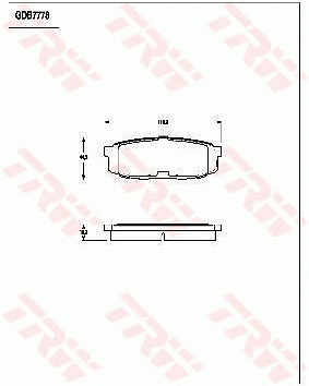 Brake Pad Set, disc brake (GDB7778)
