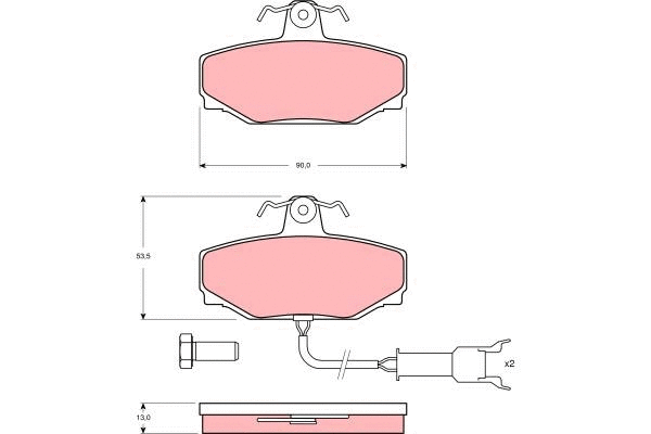 Brake Pad Set, disc brake (GDB462)