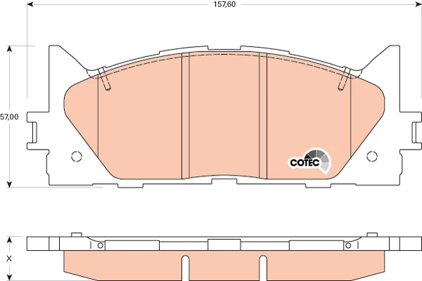 Brake Pad Set, disc brake (GDB3429AT)