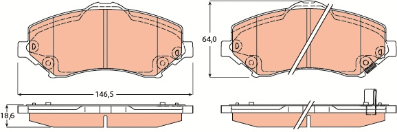 Brake Pad Set, disc brake (GDB4605)