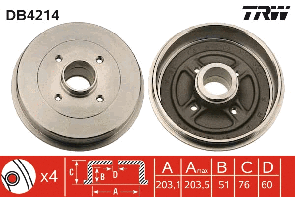 Brake Drum (DB4214)
