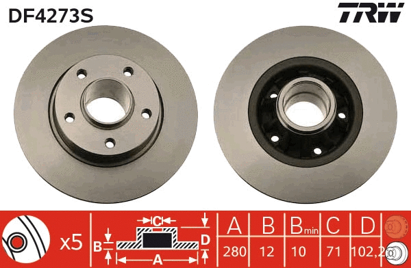 Brake Disc (DF4273S)
