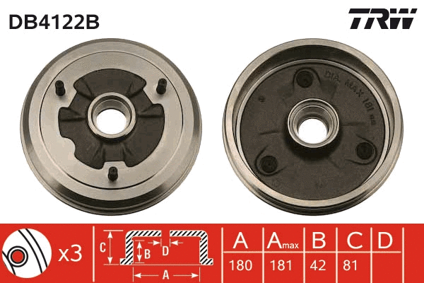 Brake Drum (DB4122B)