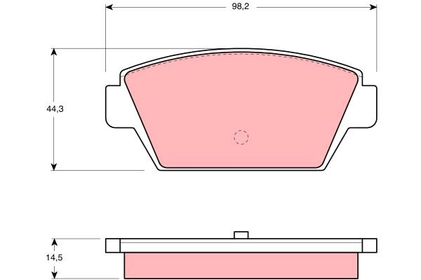 Brake Pad Set, disc brake (GDB945AT)