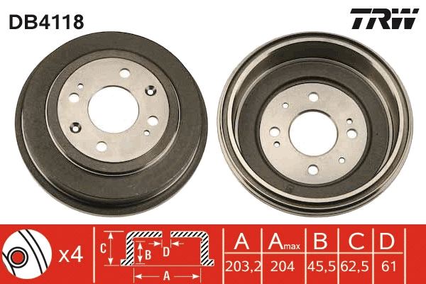 Brake Drum (DB4118)
