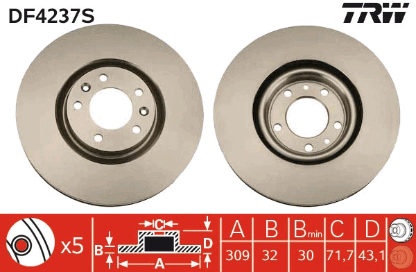 Brake Disc (DF4237S)
