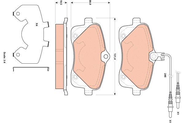 Brake Pad Set, disc brake (GDB1895)