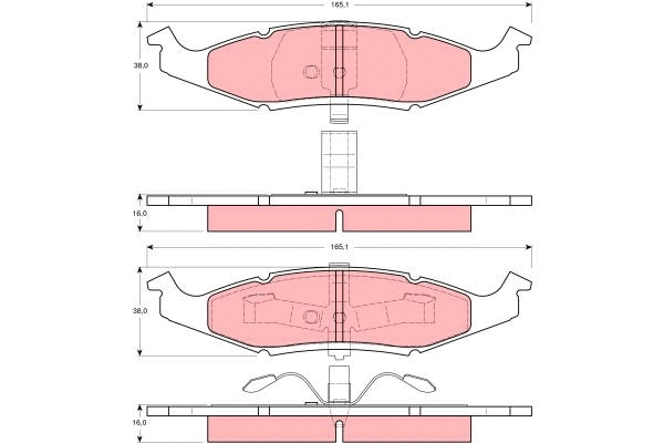 Brake Pad Set, disc brake (GDB4006)