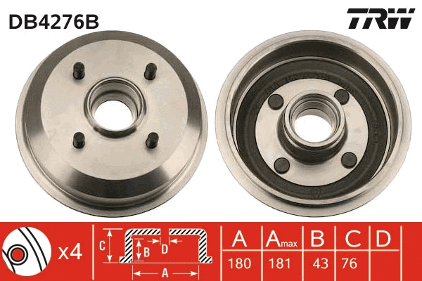Brake Drum (DB4276B)