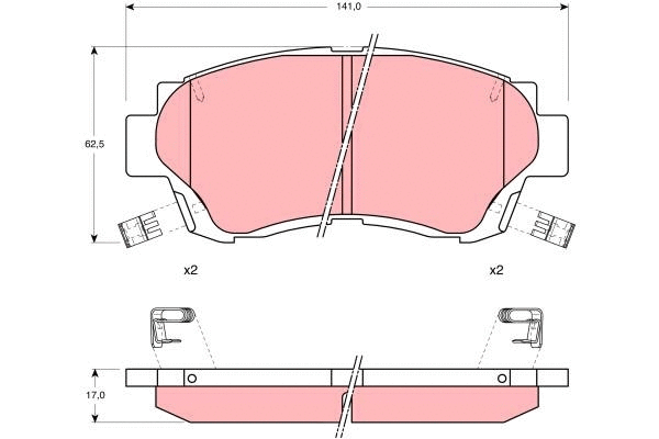 Brake Pad Set, disc brake (GDB1142)