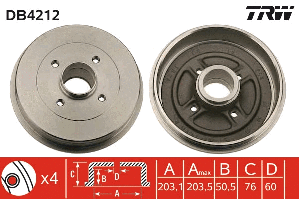 Brake Drum (DB4212)
