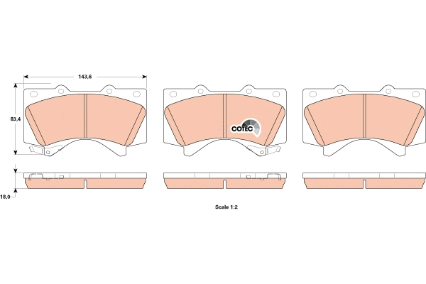 Brake Pad Set, disc brake (GDB3524)