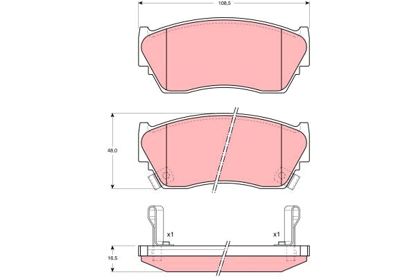 Brake Pad Set, disc brake (GDB1012AT)
