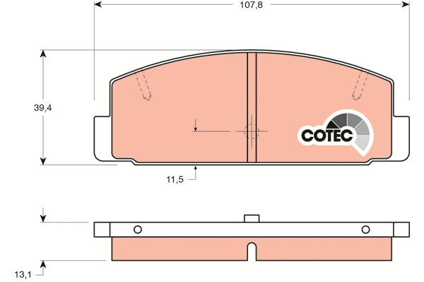 Brake Pad Set, disc brake (GDB3088)